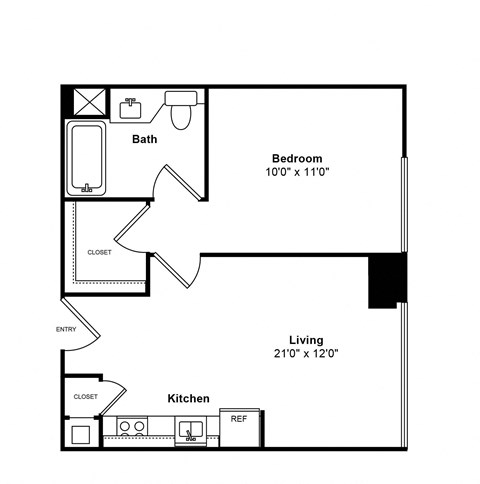 A8 2d Floor Plan, Sea Castle by Windsor, Santa Monica, CA 90401
